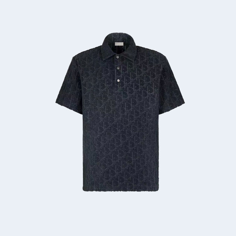 디올 오블리크 폴로 셔츠 블랙