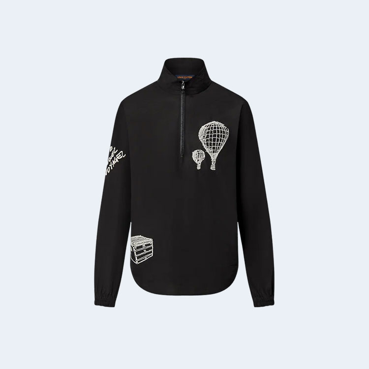 루이비통 엠브로이드 테크니컬 코튼 티셔츠