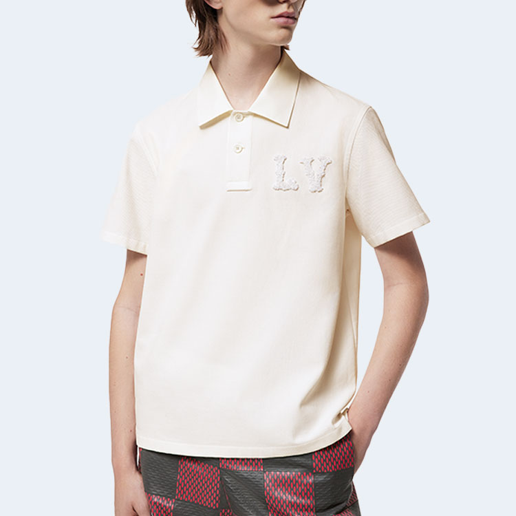 루이비통 포플린 폴로 위드 엠브로이더드 폴로 티셔츠 1AFJC6