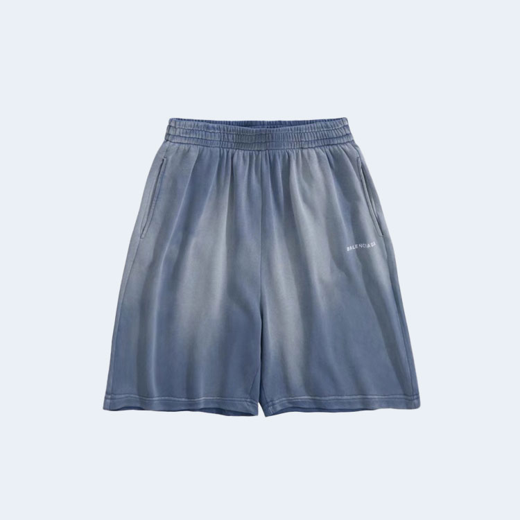 발렌시아가 클래식 로고 워싱 쇼츠