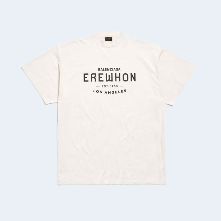 발렌시아가 x Erewhon 오버사이즈 로스 앤젤레스 티셔츠 화이트