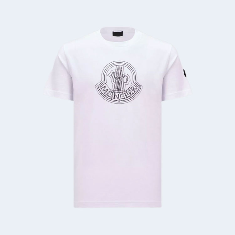 몽클레어 로고 모티브 티셔츠 화이트