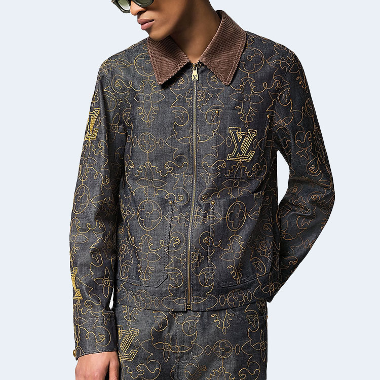 루이비통 엠브로이더드 데님 워크웨어 재킷
