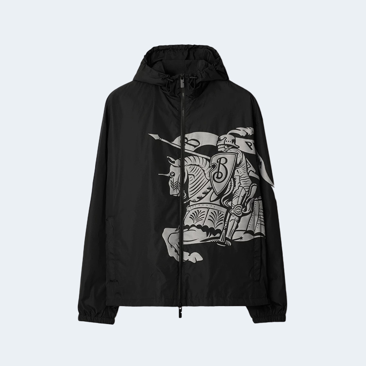 버버리 EKD 빅로고 나일론 블랙 자켓