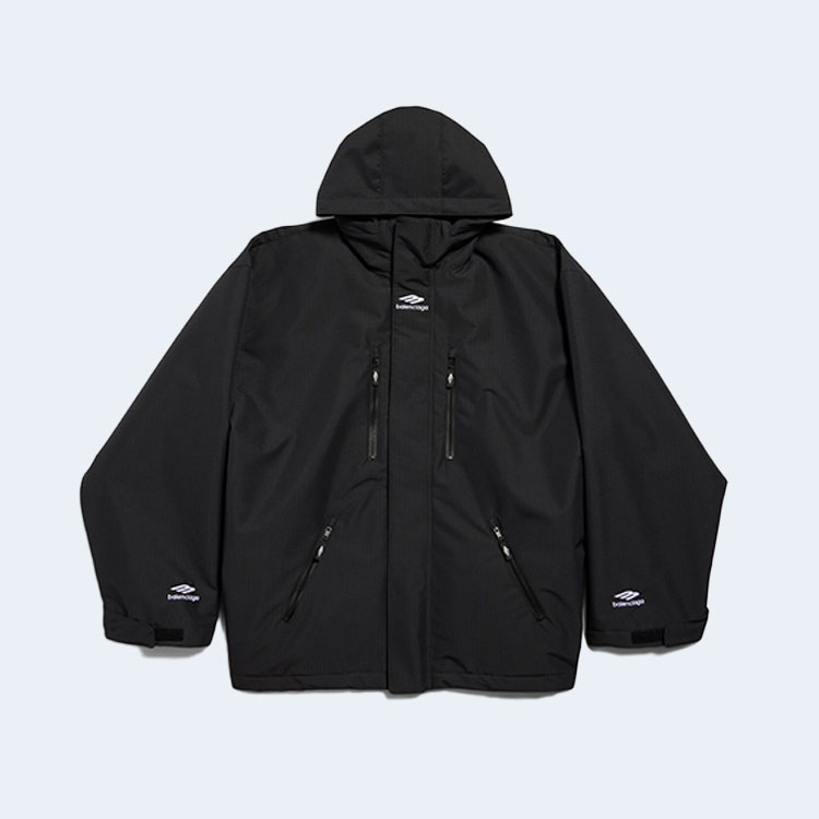 발렌시아가 3B 스포츠 아이콘 스키 파카 블랙