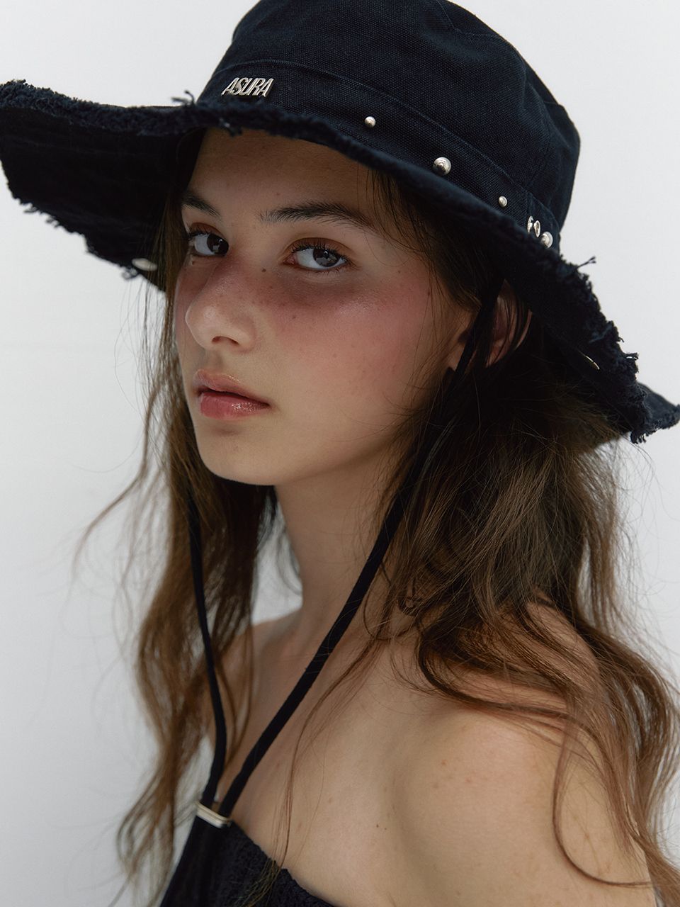 韓国商品/ASURA STUD COTTON HAT STUD COTTON HAT (BLACK) : 아수라 (ASURA)