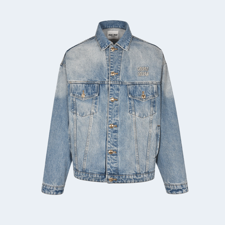 미우미우 데님 블루종 재킷