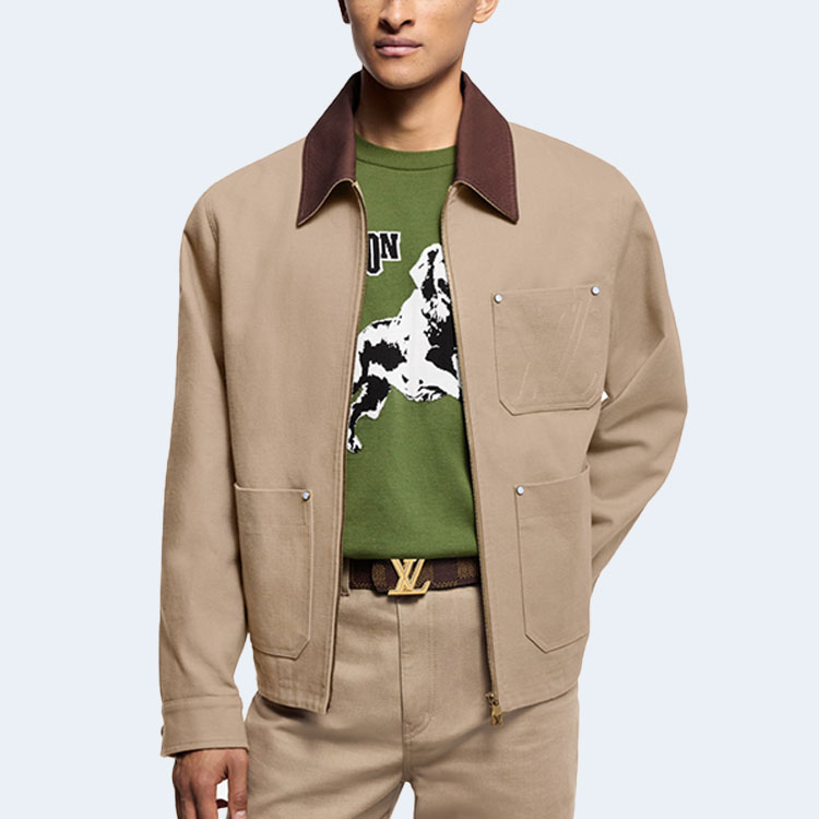 루이비통 워크웨어 코튼 캔버스 블루종