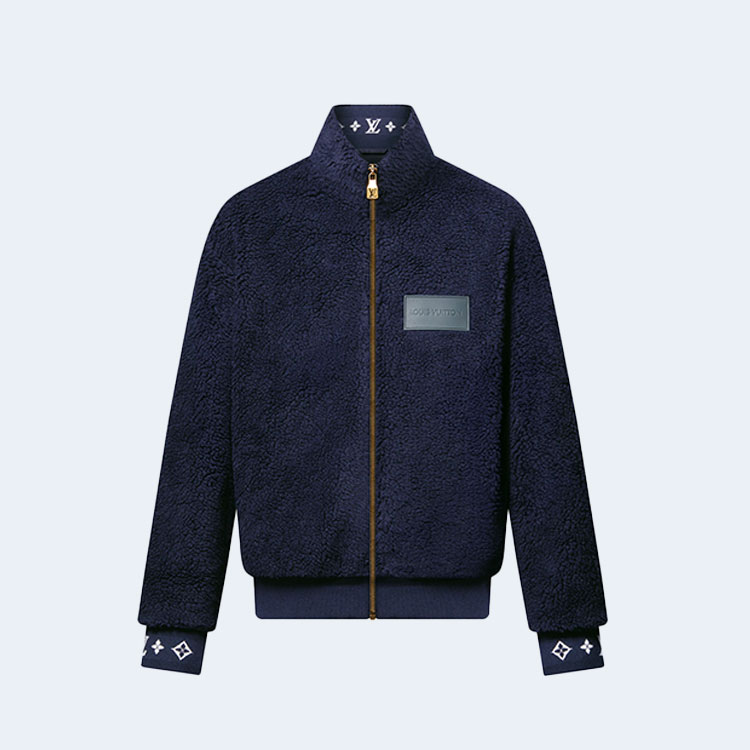 루이비통 레더 패치 플리스 블루종 1AGLXP