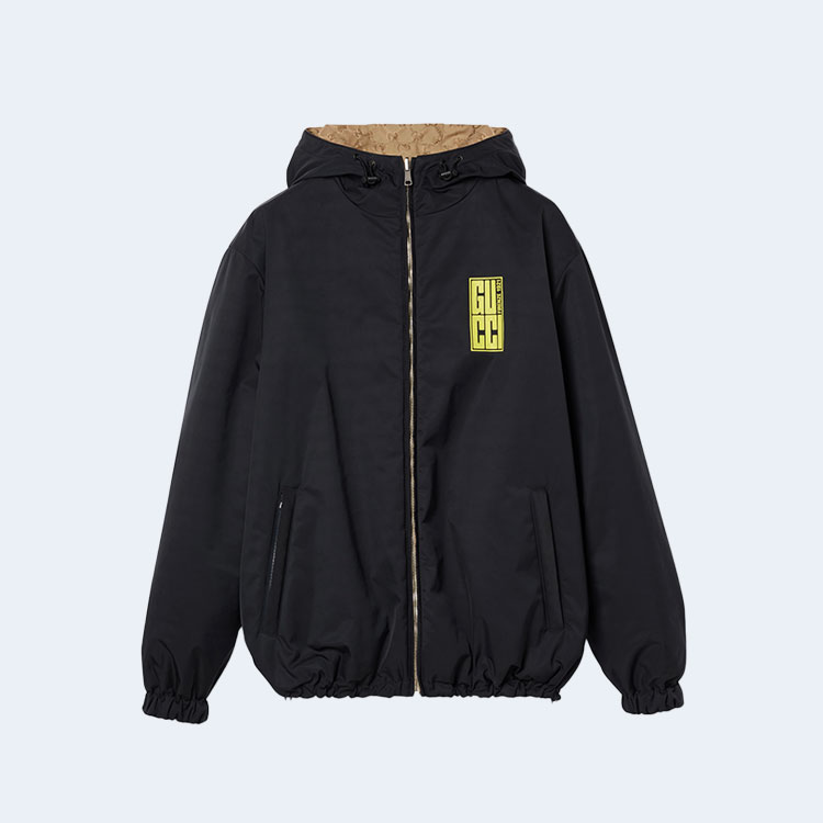 구찌 리버시블 나일론 트윌 재킷