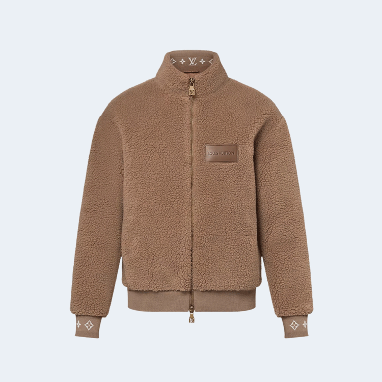 루이비통 레더 패치 플리스 블루종 1AFXTL