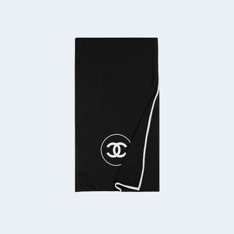 샤넬 CC로고 캐시미어 블랙 스카프