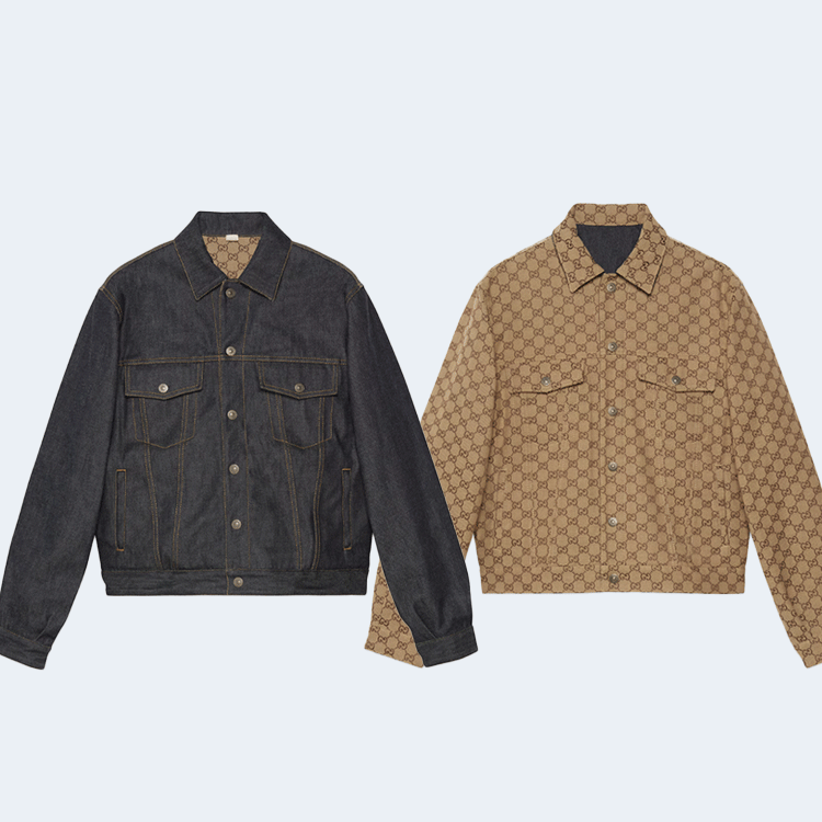 구찌 GG 리버서블 데님 재킷