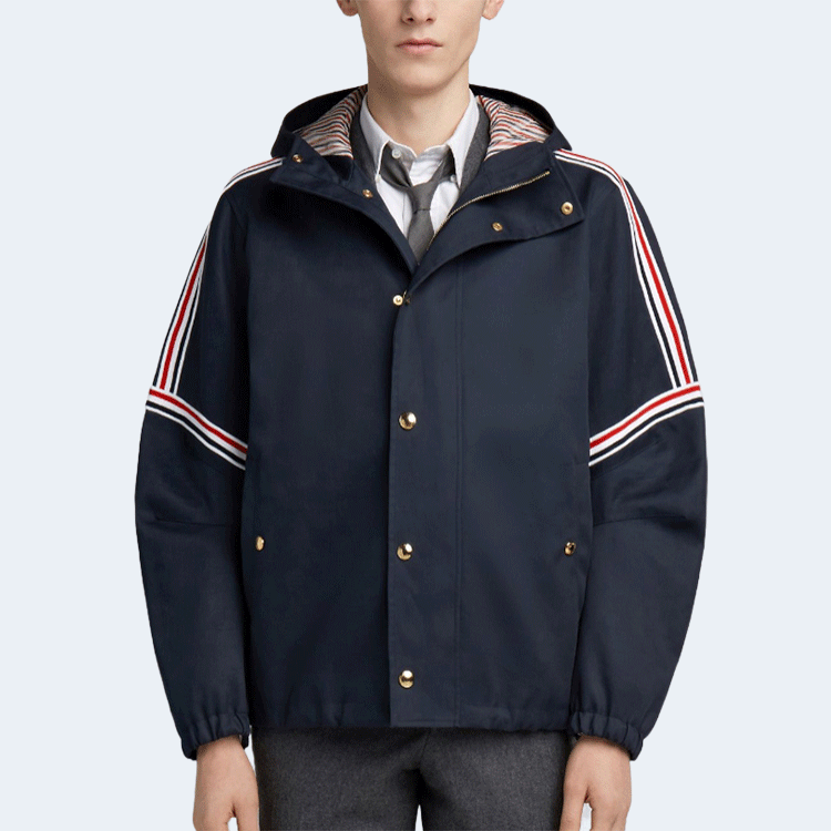 톰브라운 오버사이즈 매킨토시 재킷 블루