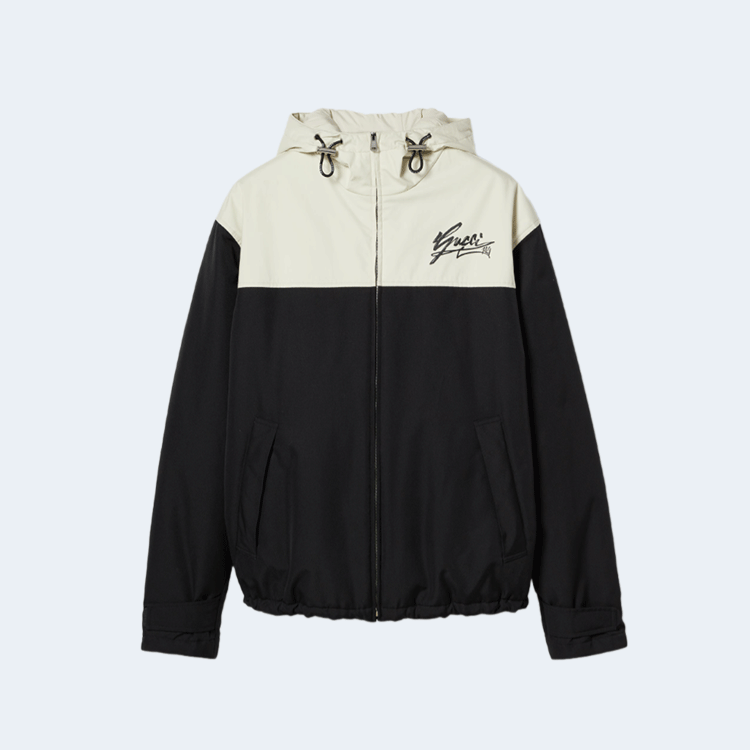 구찌 테크니컬 코튼 캔버스 후드 재킷