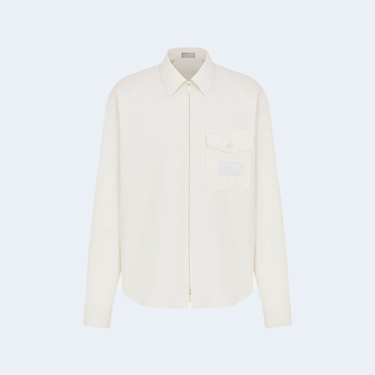 디올 & HYLTON NEL 화이트 집업 셔츠