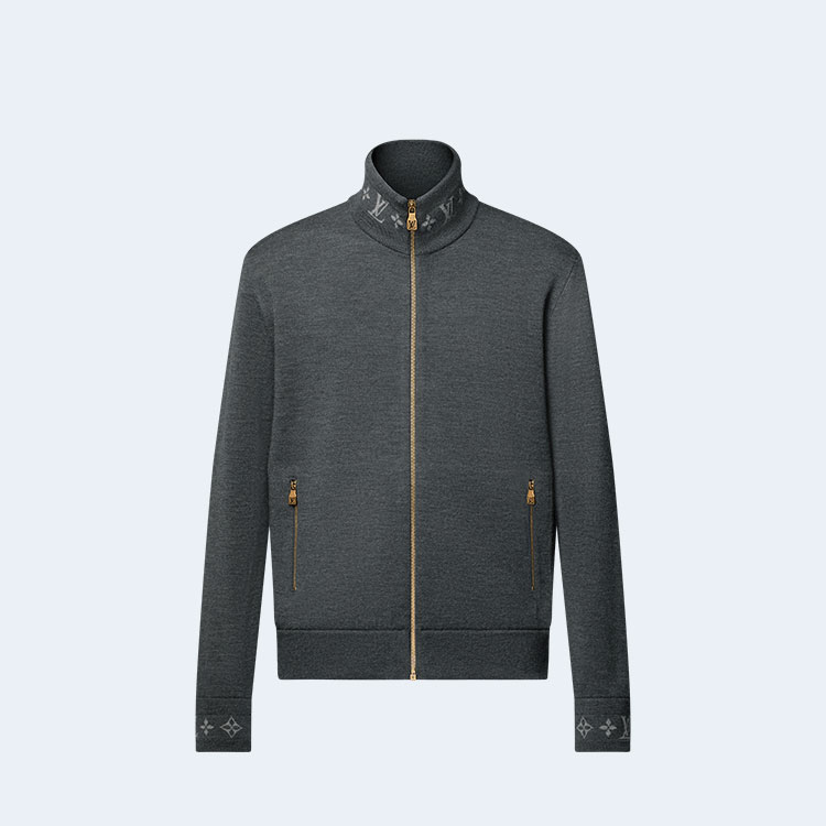 루이비통 더블 페이스 니트 울 트래블 블루종