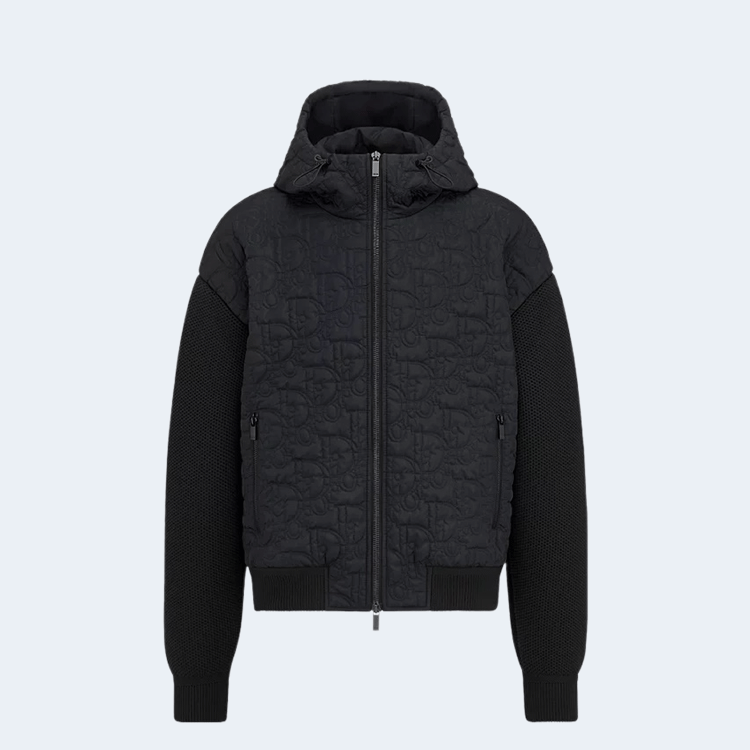 디올 오블리크 후드 블루종 재킷