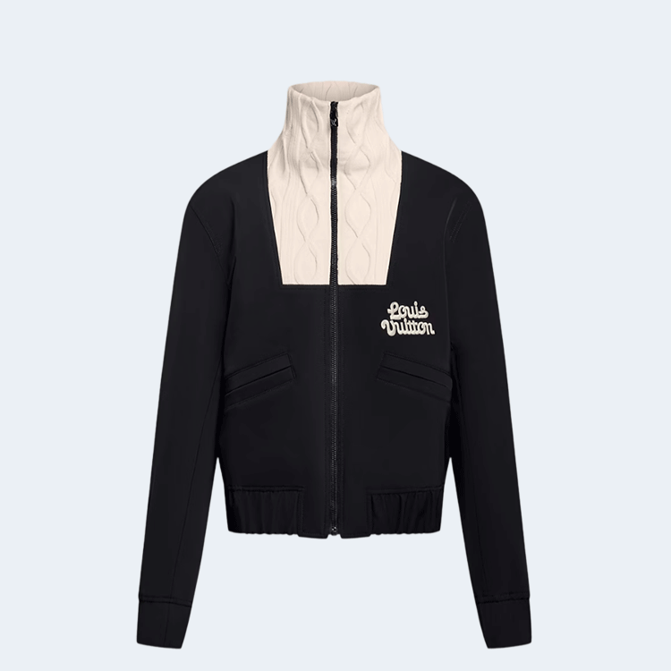 루이비통 니티드 칼라 엠브로이더드 테크니컬 블루종 1AFPU6