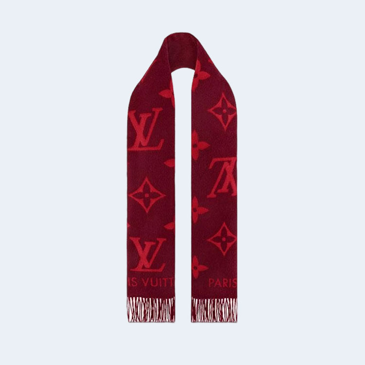 루이비통 레이캬비크 쎄리즈 레드 스카프