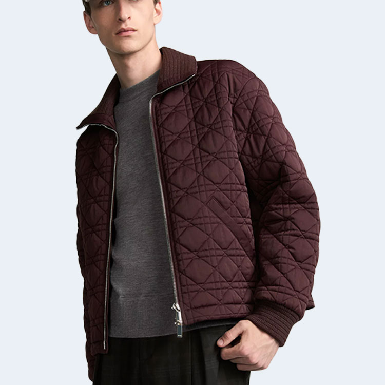 디올 버건디 테크니컬 패브릭 까나쥬 재킷