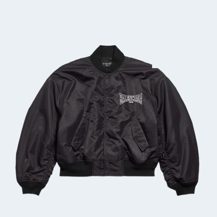 발렌시아가 복싱 바시티 재킷 블랙