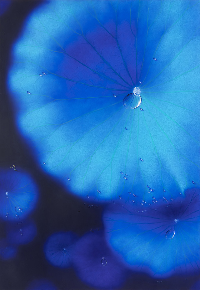 BLUE MOON-LPD0619, Natural Diamond 0.11ct, oil on canvas, 162×112cm, 2024