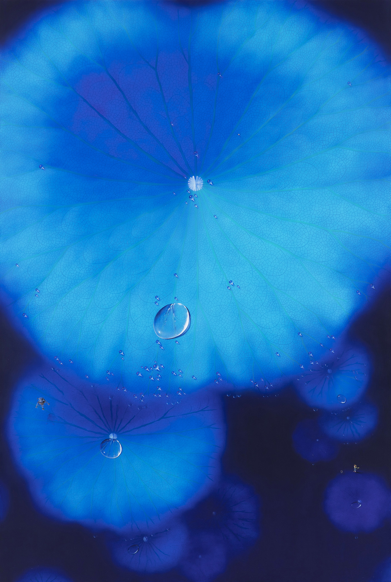BLUE MOON-Apollo54, Natural Diamond 0.12ct, oil on canvas, 194 x 130cm, 2024