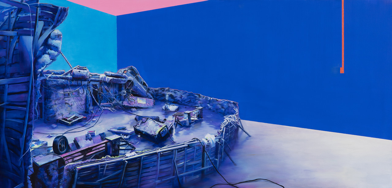 싱크홀-씬8-21, oil on canvas, 65 x 135cm, 2021