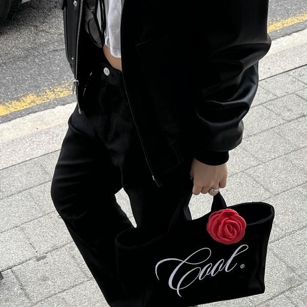 ＊韓国＊［COOL SMILE CLUB］Cool Canvas Tote Large Black Cool Canvas Tote (Large | Black) : Cool Smile Club