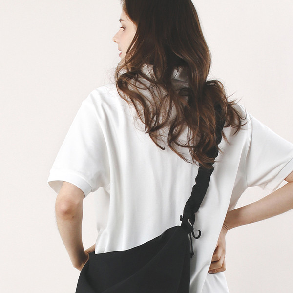 ★masmarulez★ Nylon 2way shirring hobo bagBlack Nylon 2way shirring hobo bag _ Black : Masmarulez [마스마룰즈]