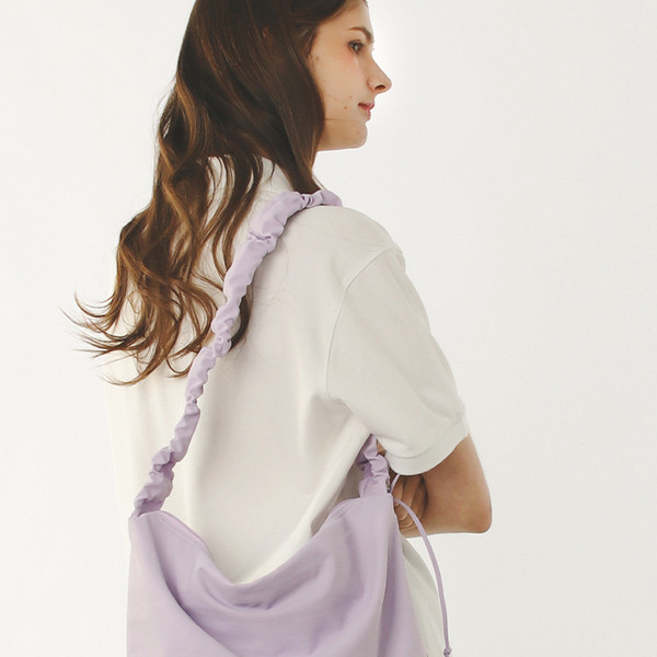 ★masmarulez★ Nylon 2way shirring hobo bag_Lilac Nylon 2way shirring hobo bag _ Lilac : Masmarulez [마스마룰즈]