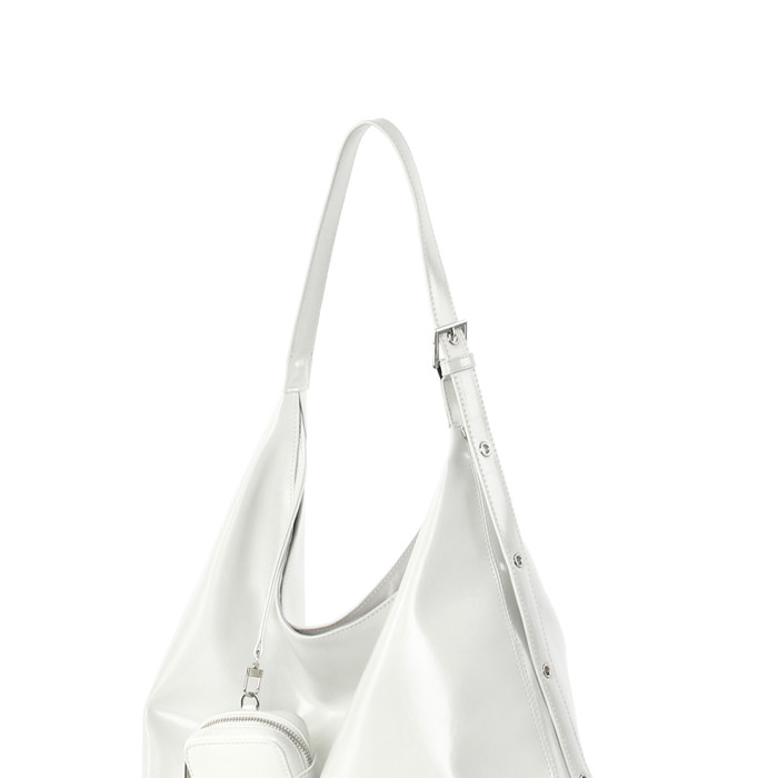 파우치세트] Bella Leather Shoulder Bag_Butter yellow