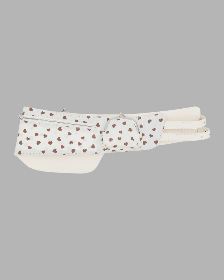 THE MUSEUM VISITOR★韓国★HEART PRINTED POCKET BELT (IVORY) HEART PRINTED POCKET BELT (IVORY) : THE MUSEUM VISITOR