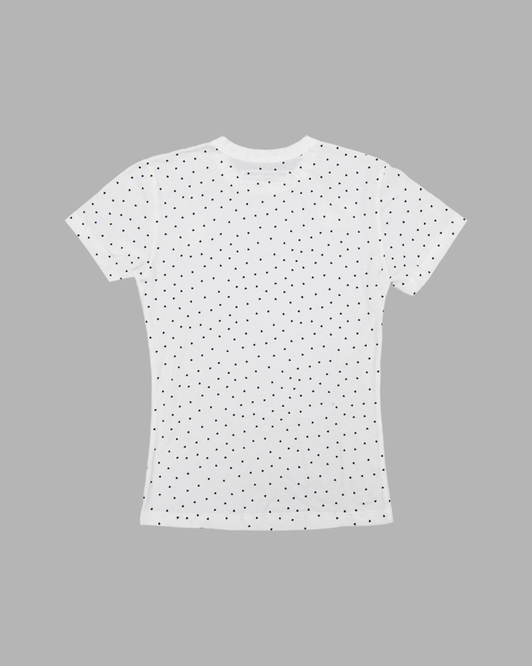 [THE MUSEUM VISITOR]韓国人気★RABBIT PRINTED HEART T-SHIRTS RABBIT PRINTED HEART T-SHIRTS (WHITE) : THE MUSEUM VISITOR