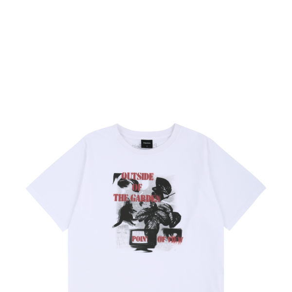 White vintage collage Overfit short sleeve t-shirts : P