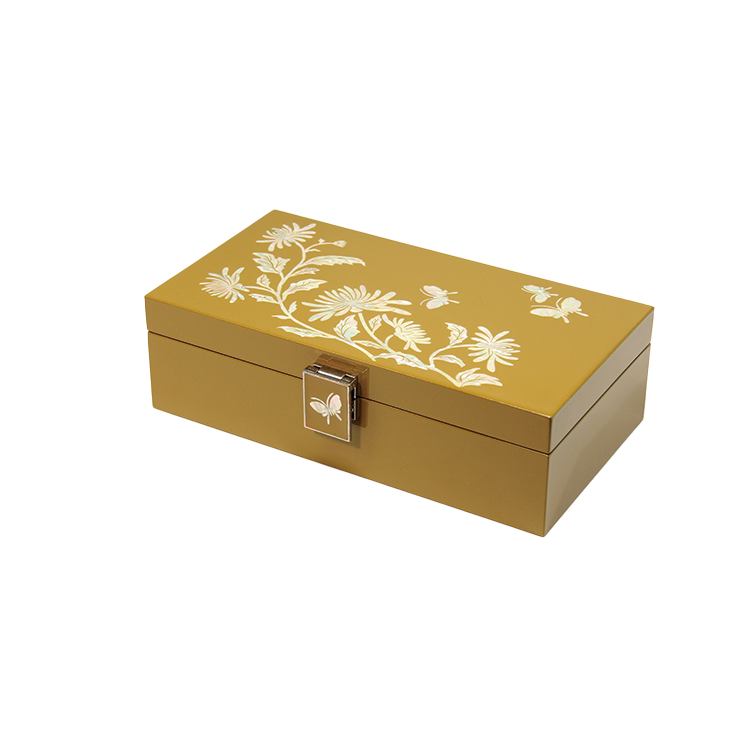 Chrysanthemum & Arabesque Mother-of-Pearl Chest (large)