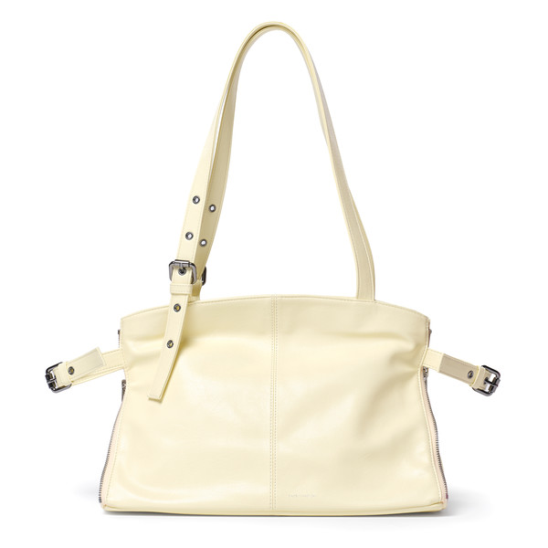 이 지퍼쇼퍼백 zipper shopper bag M goat lime : SAMO ONDOH