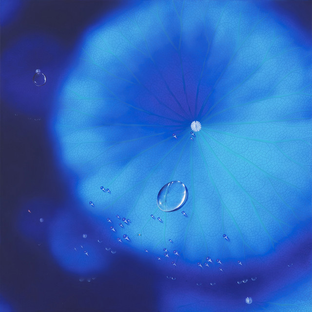 BLUE MOON-2501, Natural Diamond 0.12ct, oil on canvas, 72.7×72.7cm, 2025