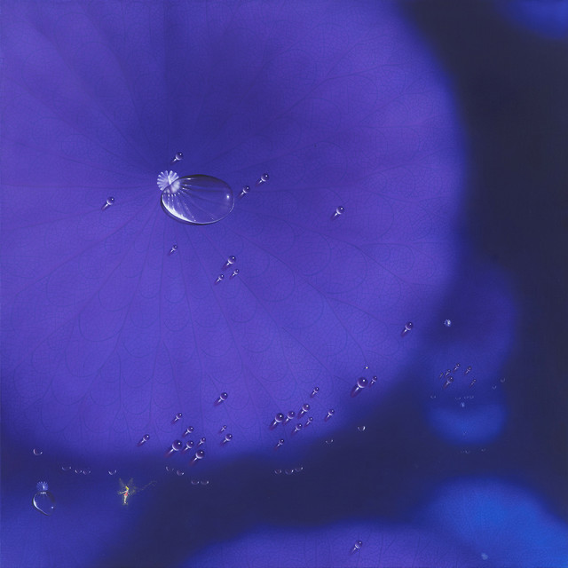 PURPLE MOON-Ti26, Natural Diamond 0.05ct, oil on canvas, 72.7x 72.7cm, 2025