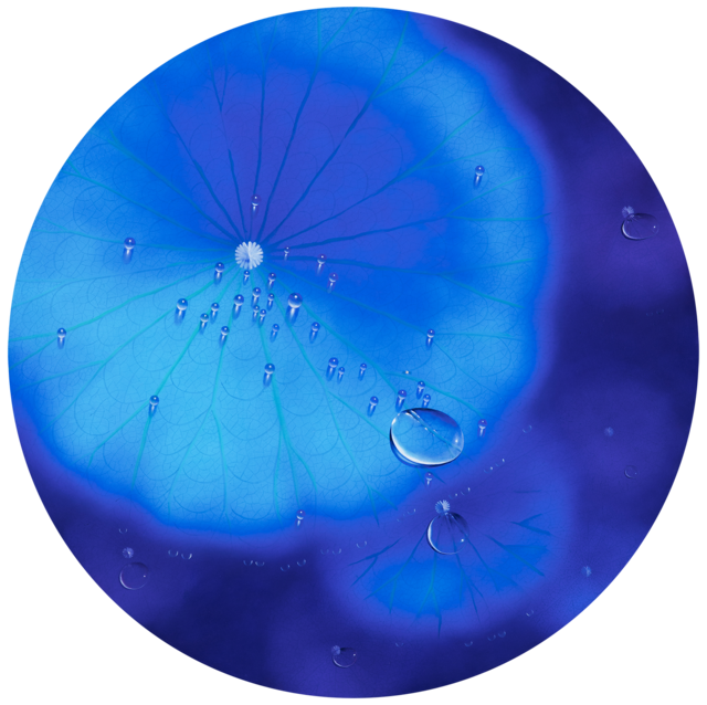 BLUE MOON-B2505, Natural Diamond 0.05ct, oil on canvas, R60cm, 2025