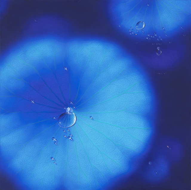 BLUE MOON-2502, Natural Diamond 0.12ct, oil on canvas, 72.7×72.7cm, 2025