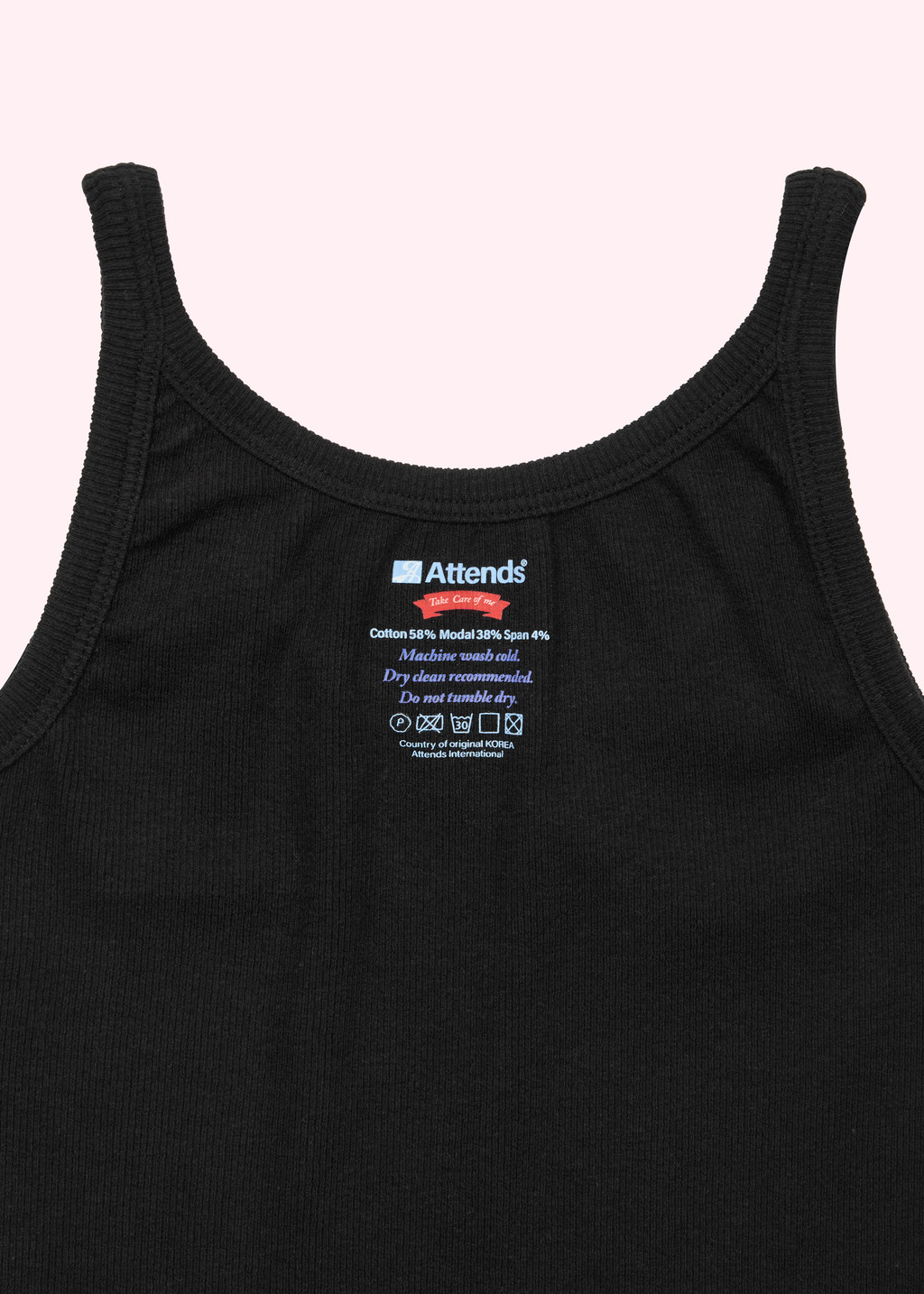 ◆Attends◆ Attends for cuteness tank top Black 0091 Attends for cuteness tank top (Black) : attendsKR