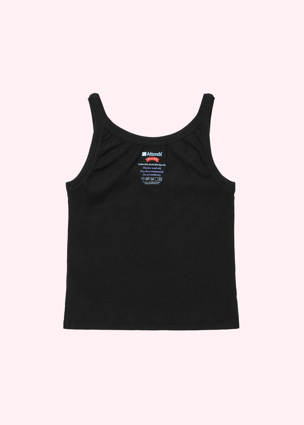 ◆Attends◆ Attends for cuteness tank top Black 0091 Attends for cuteness tank top (Black) : attendsKR