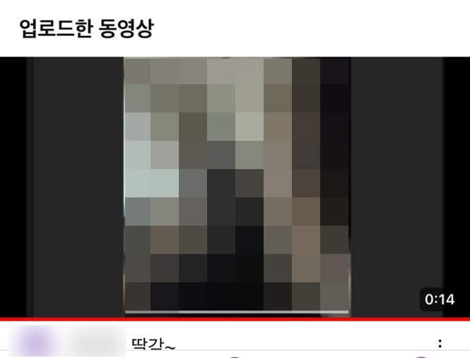 유튜브에 유포된 몸캠피싱 피해자의 영상