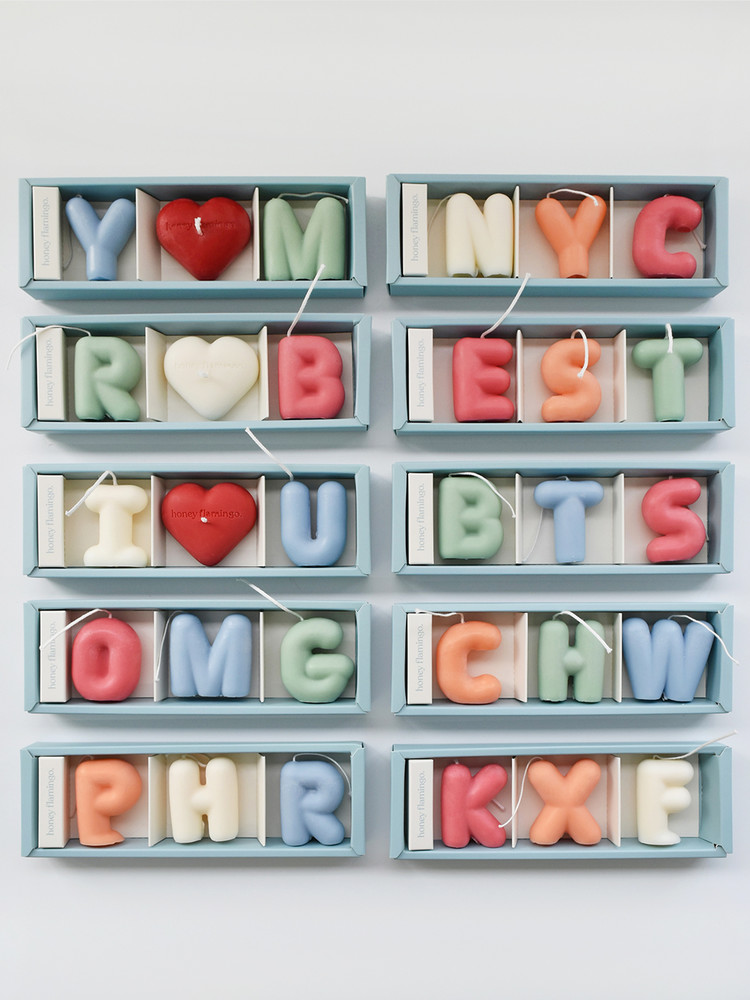 私だけのオブジェキャンドル】アルファベットキャンドルセット