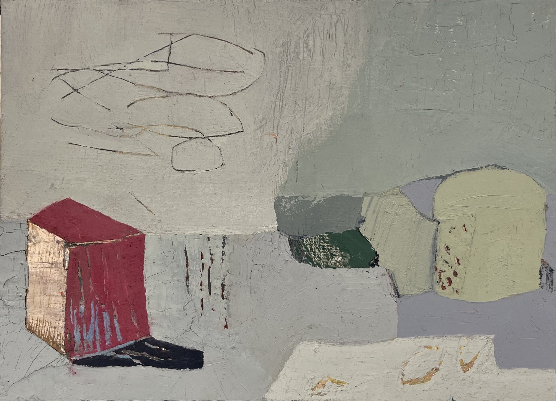 Stroll, Monoprint on paper, 42 x 30cm, 2023 