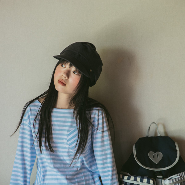 HEART STRIPE LONG T-SHIRT_2色[THE MUSEUM VISITOR] HEART STRIPE LONG T-SHIRT (BLUE) : THE MUSEUM VISITOR
