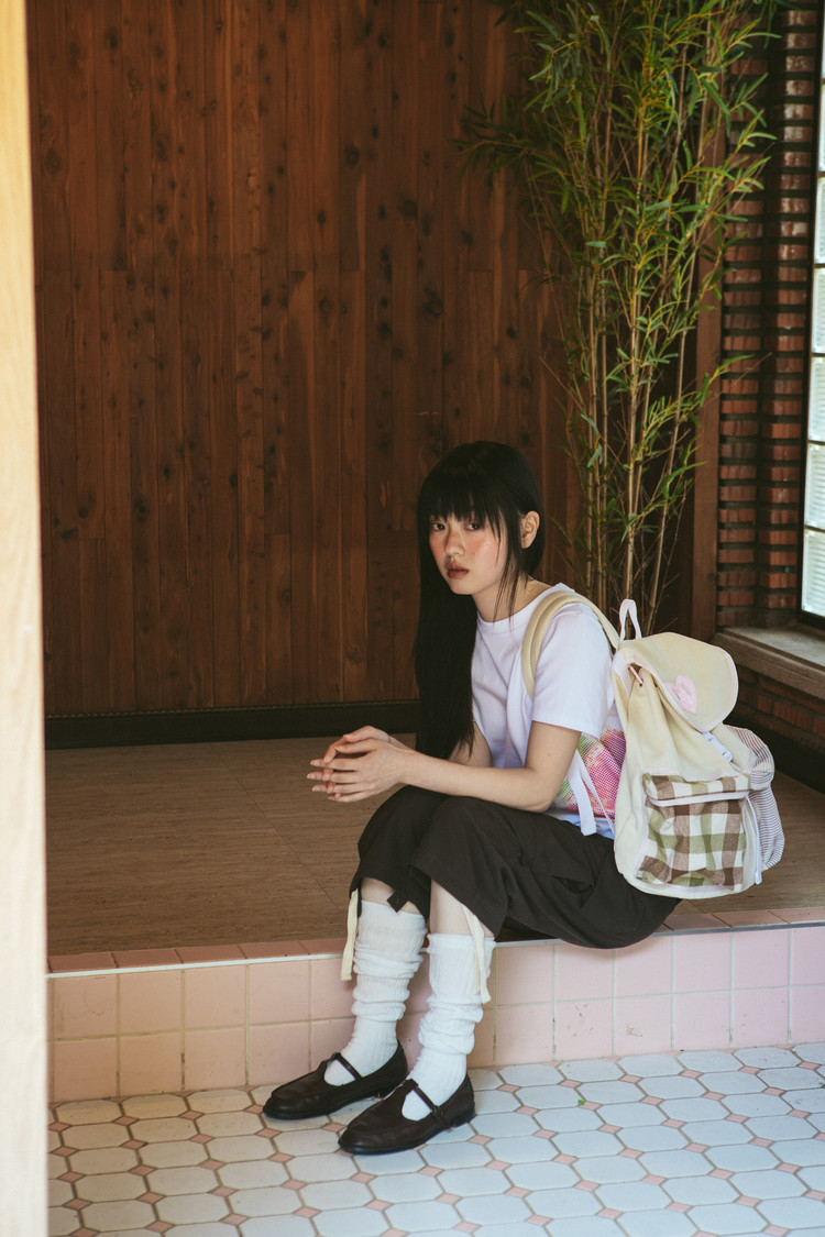 ◆THE MUSEUM VISITOR◆ CHECK MIXED 2 POCKET BACKPACK BEIGE 1 CHECK MIXED 2 POCKET BACKPACK (BEIGE) : THE MUSEUM VISITOR