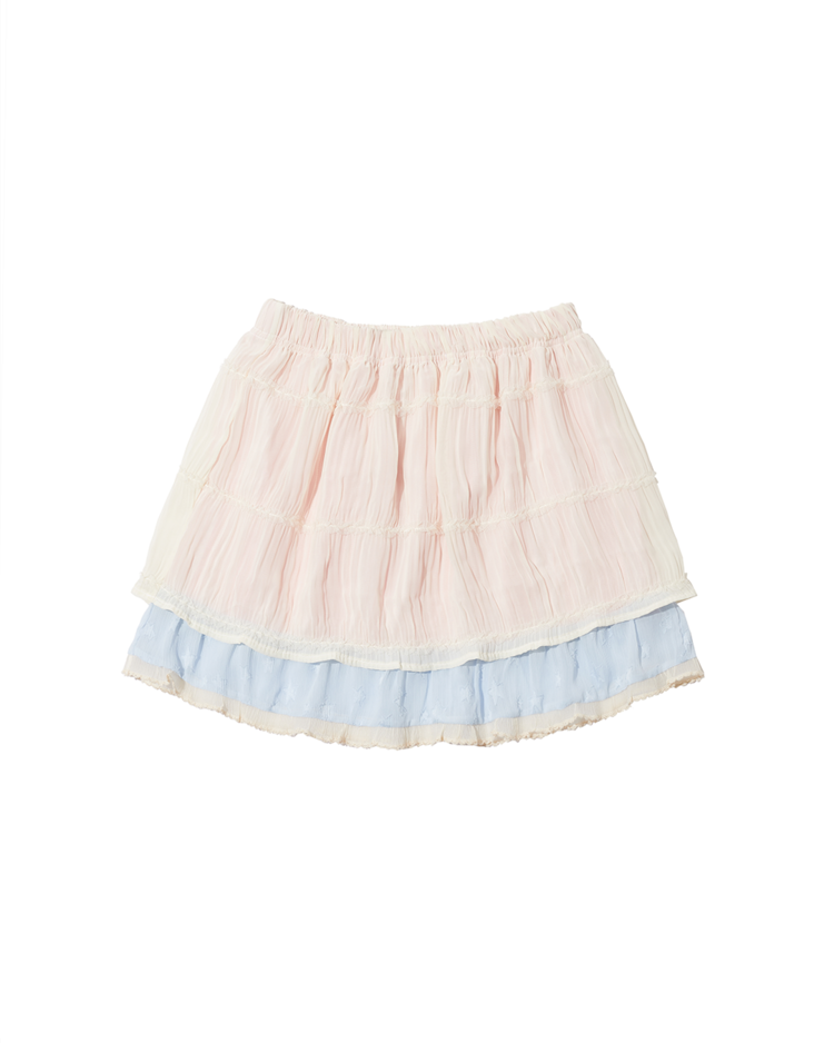 [THE MUSEUM VISITOR]★CHIFFON STAR LAYERD BANDING SKIRT CHIFFON STAR LAYERED BANDING SKIRT (MIX) : THE MUSEUM VISITOR